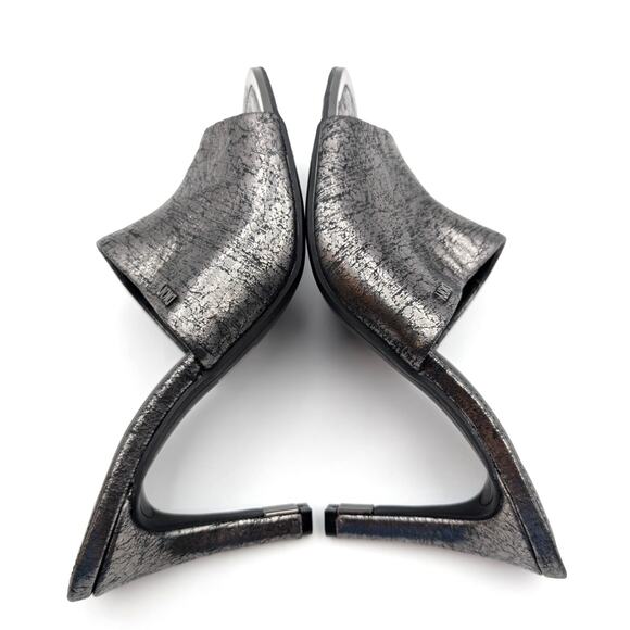 DKNY Bronx Open Toe Pump Heel Sandal Women's Dark Gunmetal Size US7M EU37.5B - Picture 6 of 10